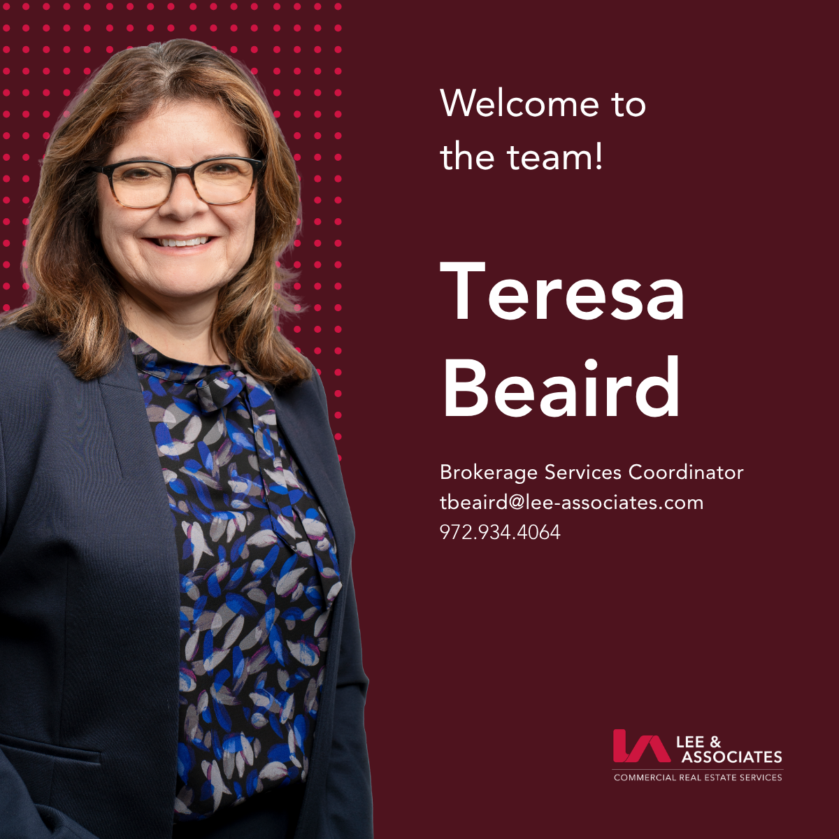 Welcome Teresa Beaird: Brokerage Services Coordinator